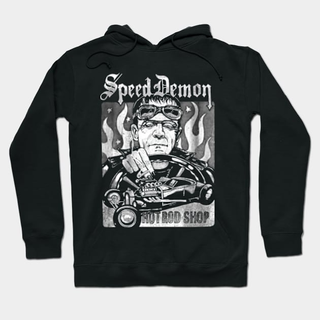 Speed Demon Hot Rod Shop Hoodie by CosmicAngerDesign